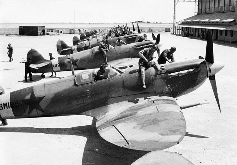 Supermarine Spitfire fighters for the Soviet Air Force. Iran 1943.jpg