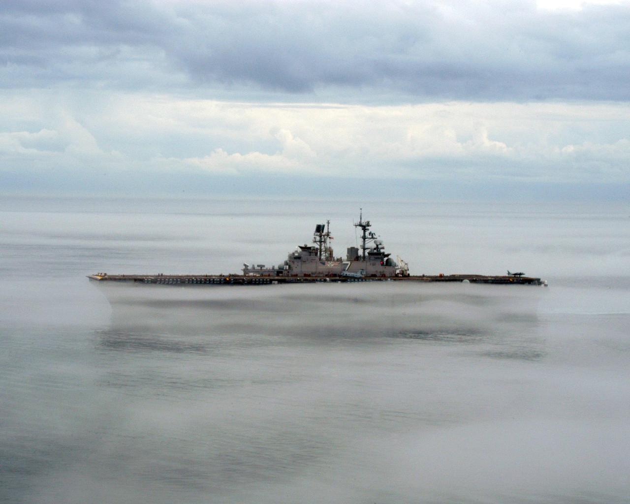 USS Iwo Jima in the foggy Atlantic.jpg
