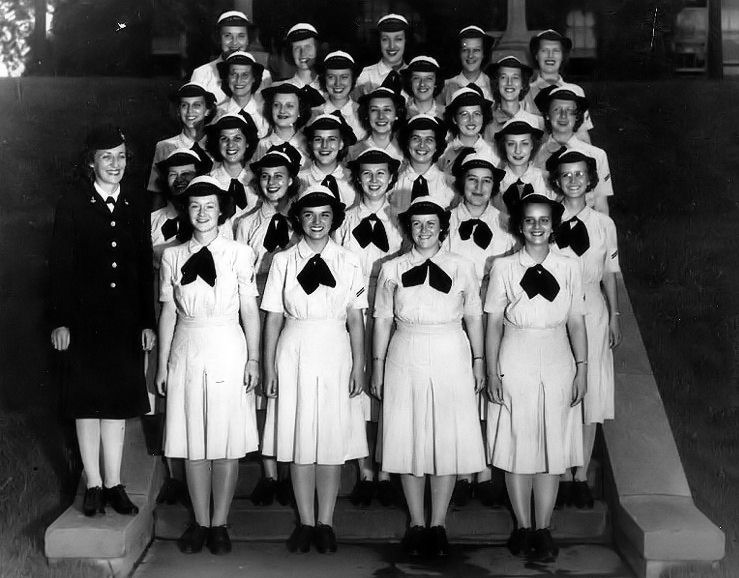 WAVE Yeoman Class, Naval Training Center, Women's Reserve, The Bronx, New York (Hunter College). Graduation photograph, circa summer 1943..jpg