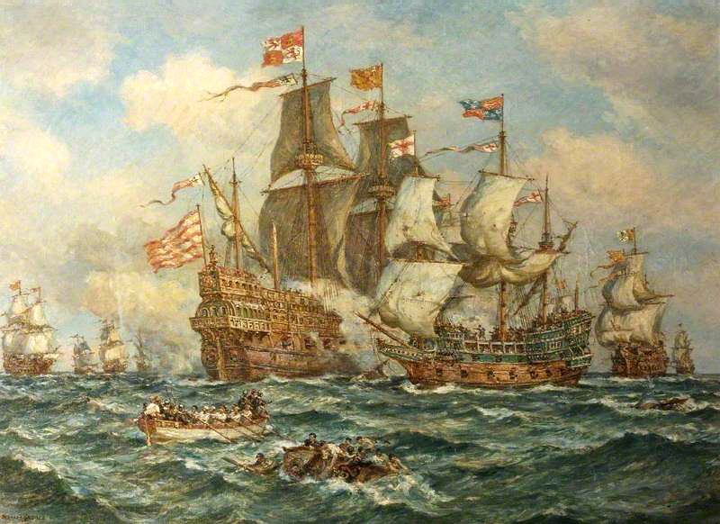 The Heroic Action of HMS 'Revenge' against the Spanish Fleet, 1591.jpg