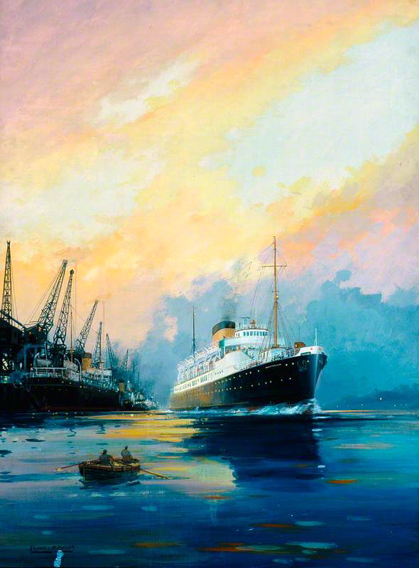 SS 'Amsterdam' Leaving Port. 1950.jpg