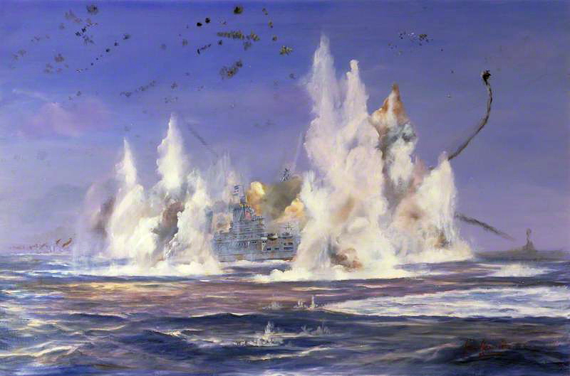 HMS 'Illustrious' under Attack - Excess Convoy, January 1941. 1972–1978.jpg