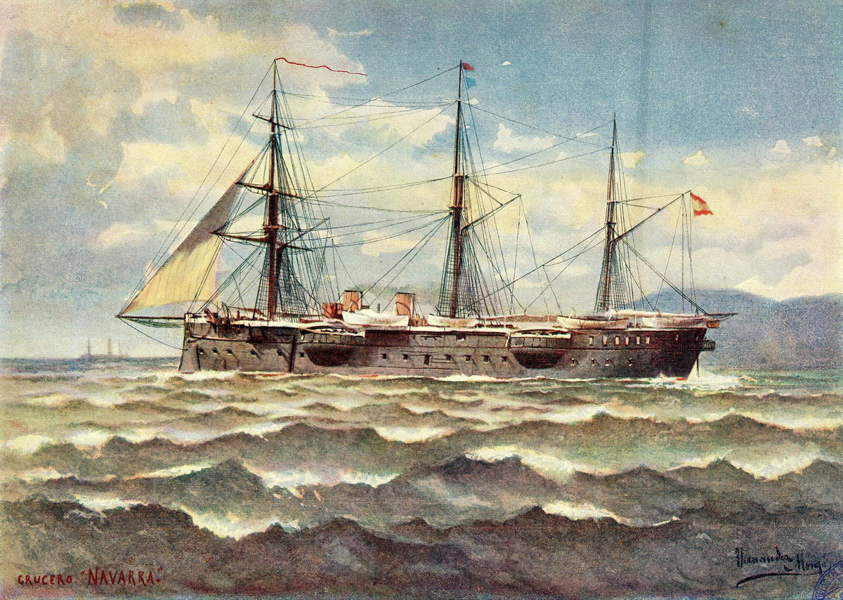 Cruiser ''Navarra'', was the second of the ''Aragon Class'' of the Spanish Navy (1898)_resize.jpg