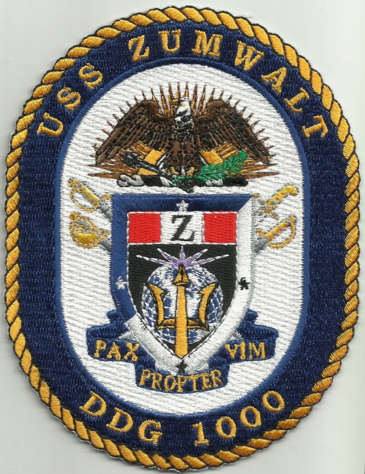 USS Zumwalt (DDG-1000) Crest and Patch 2013.JPG